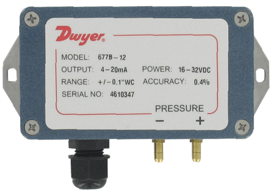 Dwyer Differential Pressure Transmitter, Series 677B
